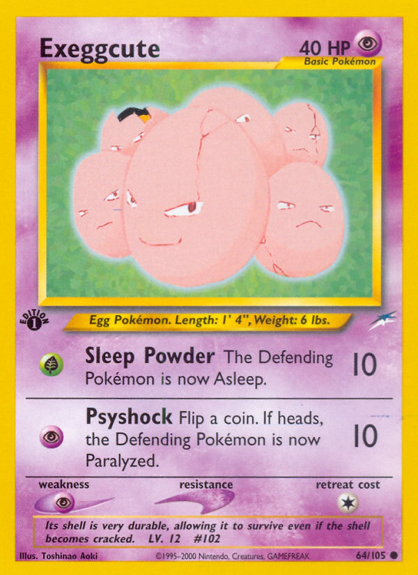 Exeggcute (64/105) [Neo Destiny 1st Edition] | Good Games North