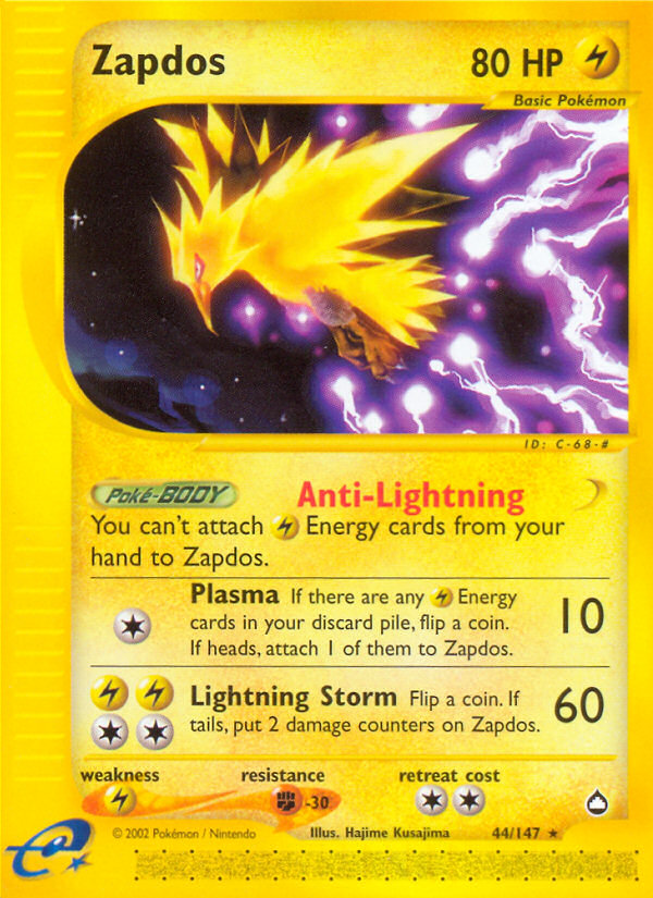 Zapdos (44/147) [Aquapolis] | Good Games North