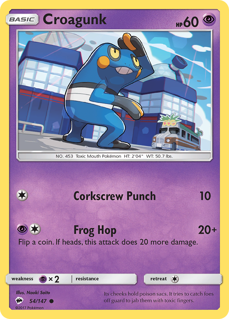 Croagunk (54/147) [Sun & Moon: Burning Shadows] | Good Games North
