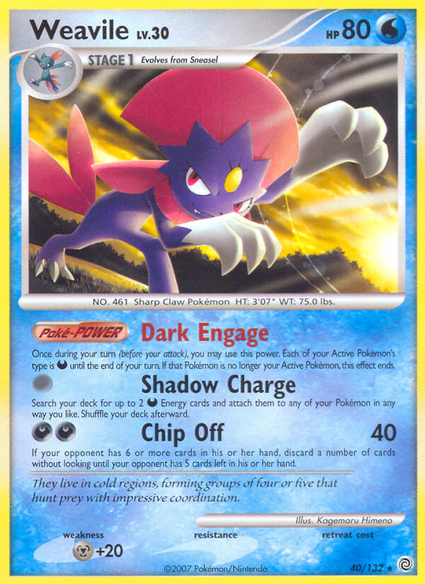 Weavile (40/132) [Diamond & Pearl: Secret Wonders] | Good Games North
