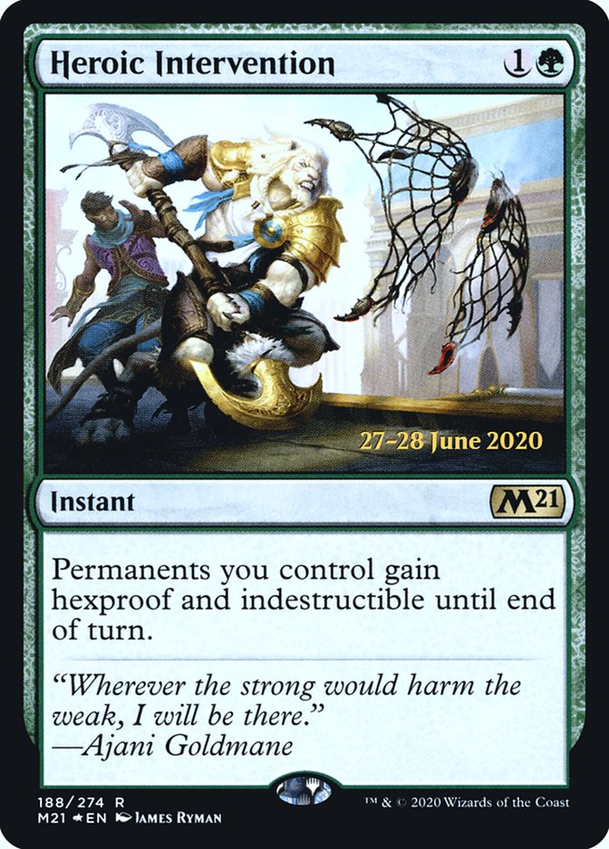 Heroic Intervention  [Core Set 2021 Prerelease Promos] | Good Games North