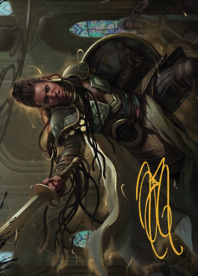 Shanna, Purifying Blade Art Card 1 (Gold-Stamped Signature) [Dominaria United Art Series] | Good Games North