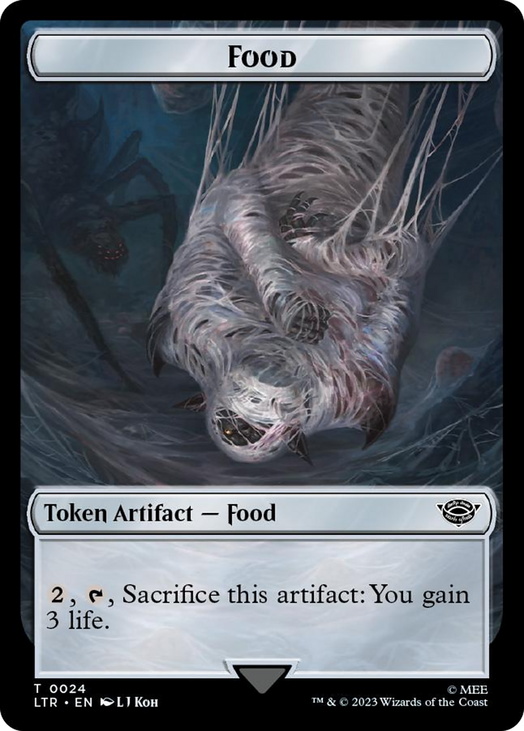 Ballistic Boulder // Food (0024) Double-Sided Token (Surge Foil) [The Lord of the Rings: Tales of Middle-Earth Tokens] | Good Games North