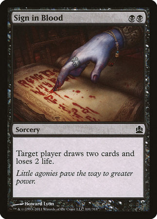 Sign in Blood [Commander 2011] | Good Games North