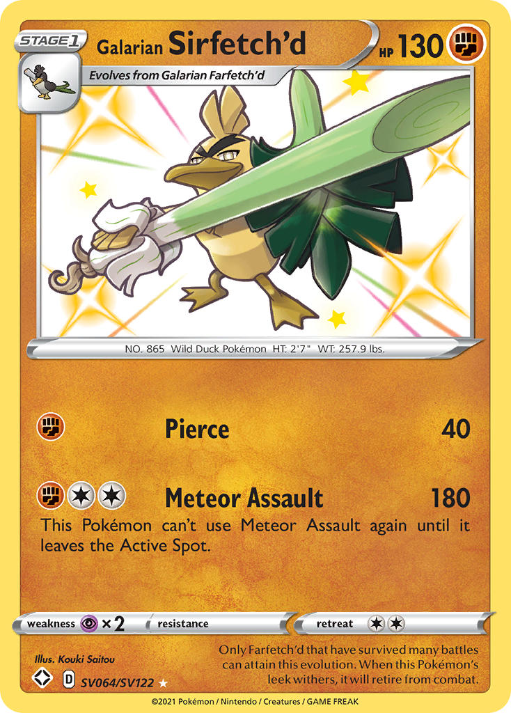 Galarian Sirfetch'd (SV064/SV122) [Sword & Shield: Shining Fates] | Good Games North