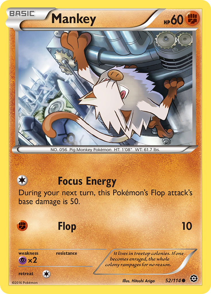 Mankey (52/114) [XY: Steam Siege] | Good Games North