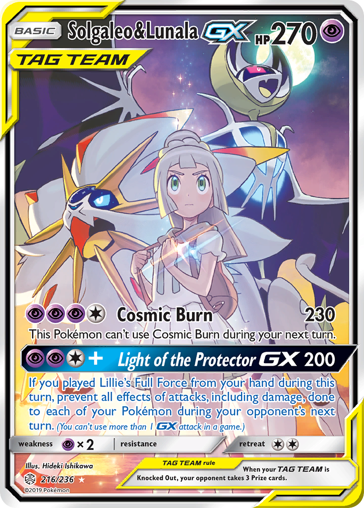 Solgaleo & Lunala GX (216/236) [Sun & Moon: Cosmic Eclipse] | Good Games North