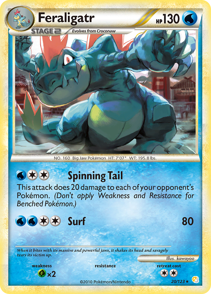 Feraligatr (20/123) [HeartGold & SoulSilver: Base Set] | Good Games North