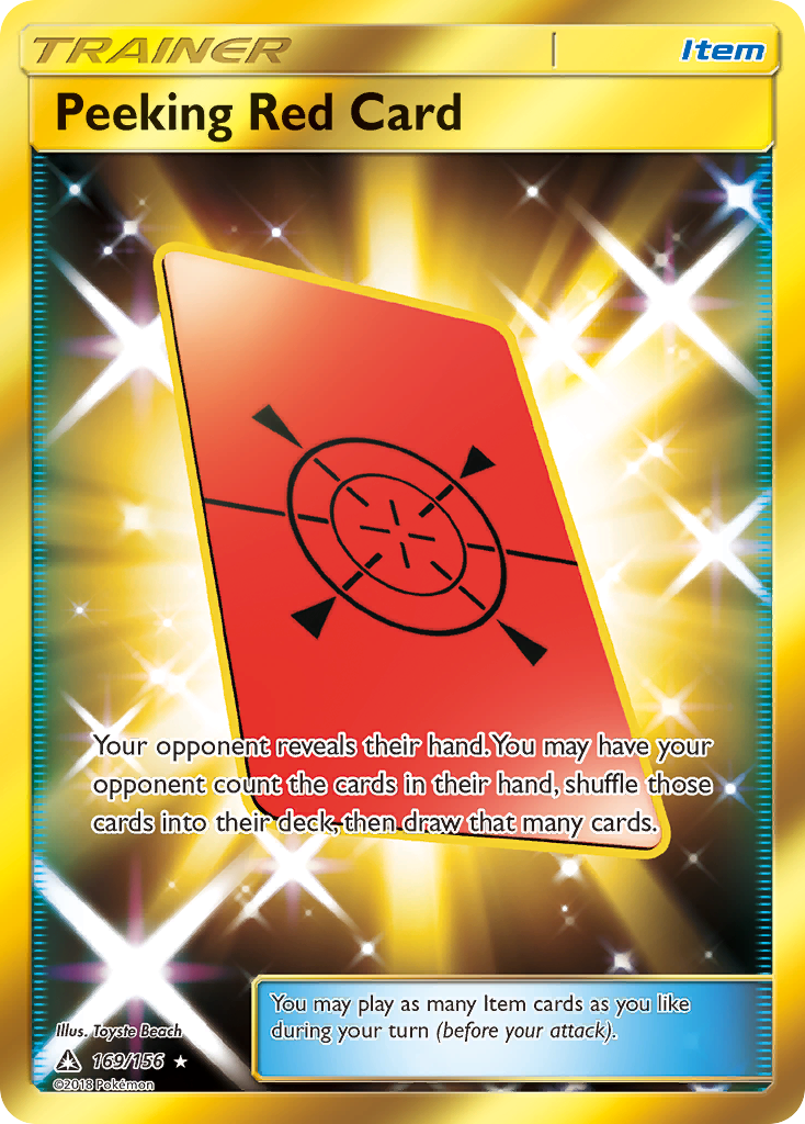 Peeking Red Card (169/156) [Sun & Moon: Ultra Prism] | Good Games North