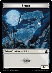 Elf Knight // Spirit (0004) Double-Sided Token [Ravnica Remastered Tokens] | Good Games North