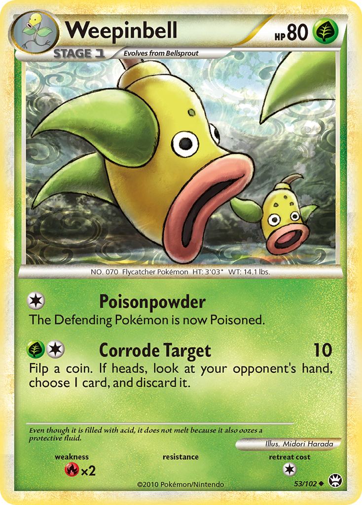Weepinbell (53/102) [HeartGold & SoulSilver: Triumphant] | Good Games North