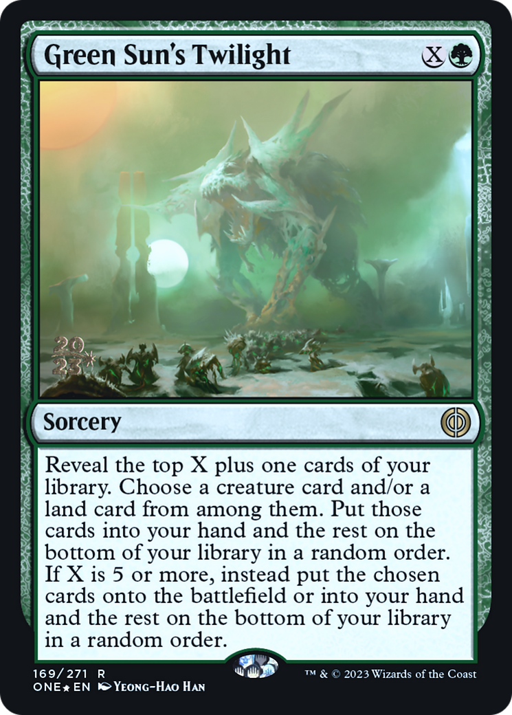 Green Sun's Twilight [Phyrexia: All Will Be One Prerelease Promos] | Good Games North