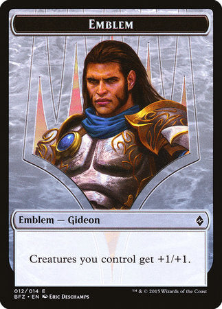 Emblem - Gideon, Ally of Zendikar [Battle for Zendikar Tokens] | Good Games North