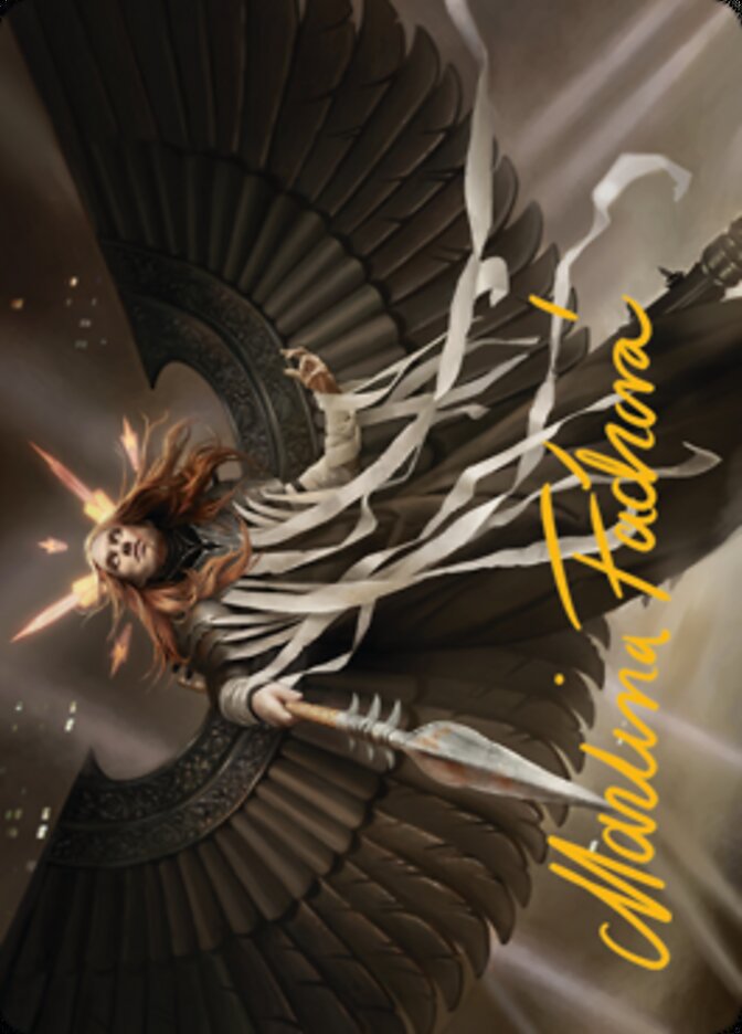 Angel of Suffering Art Card (Gold-Stamped Signature) [Streets of New Capenna Art Series] | Good Games North