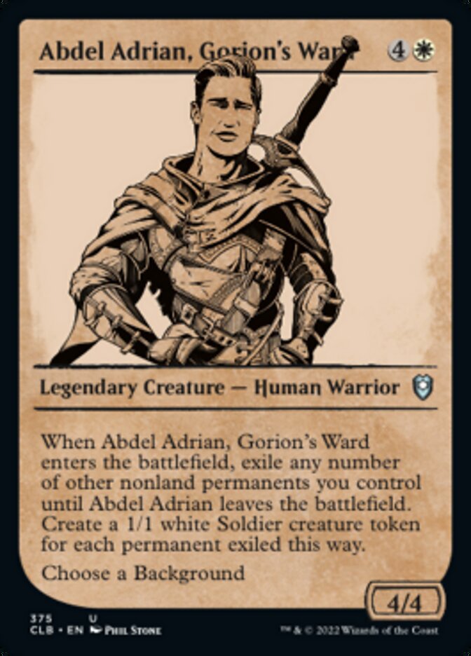 Abdel Adrian, Gorion's Ward (Showcase) [Commander Legends: Battle for Baldur's Gate] | Good Games North