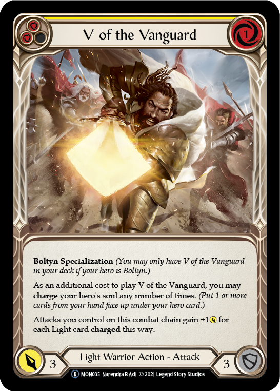 V of the Vanguard [U-MON035-RF] Unlimited Rainbow Foil | Good Games North