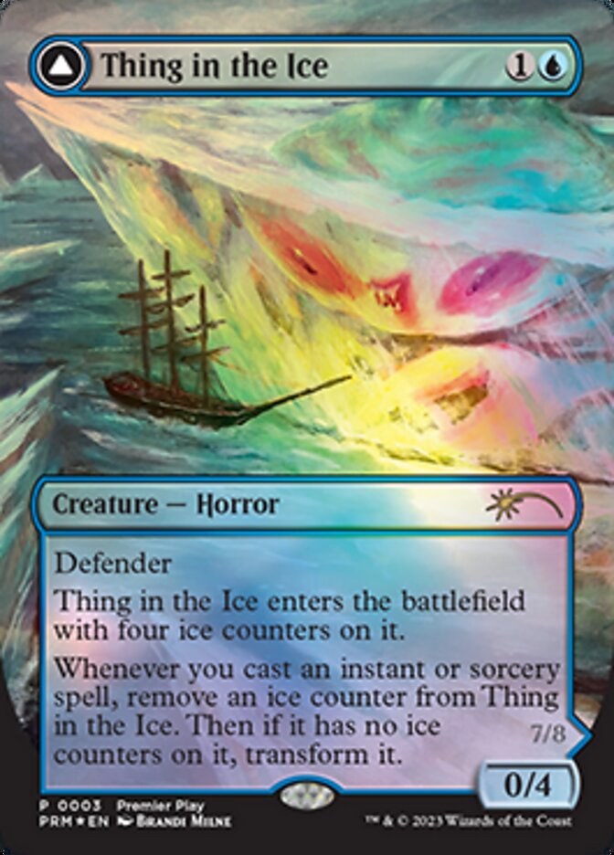 Thing in the Ice // Awoken Horror (Borderless Alternate Art) [Regional Championship Qualifiers 2023] | Good Games North