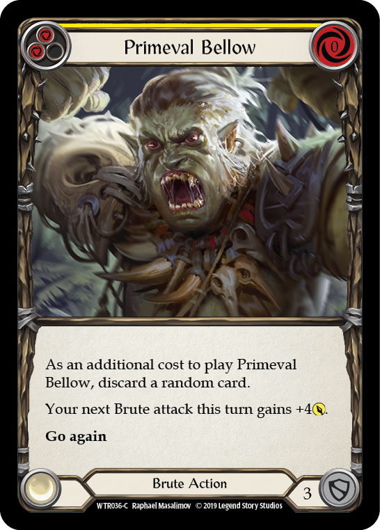 Primeval Bellow (Yellow) [WTR036-C] Alpha Print Rainbow Foil | Good Games North