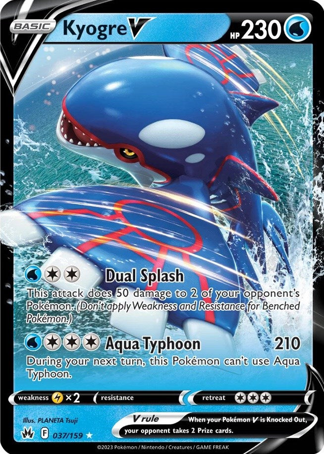 Kyogre V (037/159) [Sword & Shield: Crown Zenith] | Good Games North
