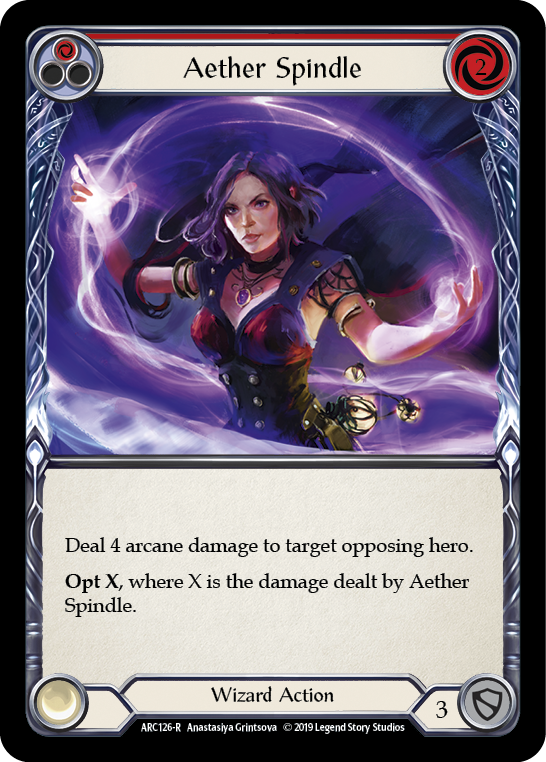 Aether Spindle (Red) [ARC126-R] 1st Edition Rainbow Foil | Good Games North