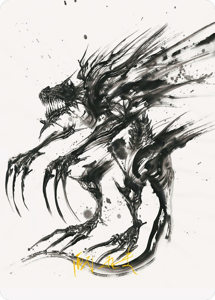 Phyrexian Obliterator Art Card (Gold-Stamped Signature) [Phyrexia: All Will Be One Art Series] | Good Games North