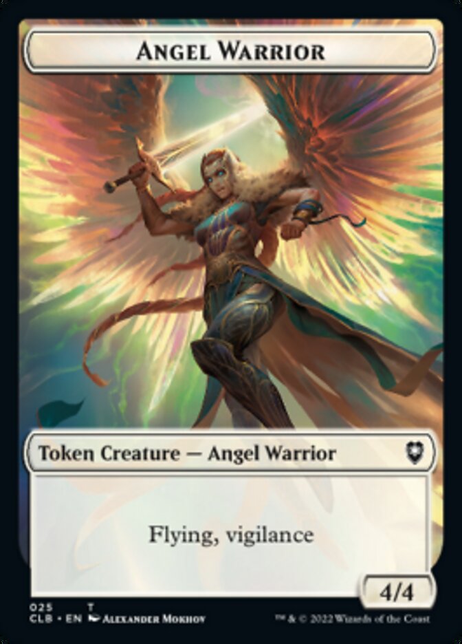 Kor Warrior // Angel Warrior Double-sided Token [Commander Legends: Battle for Baldur's Gate Tokens] | Good Games North