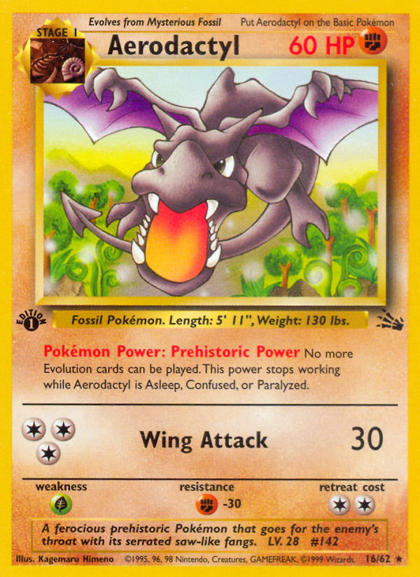 Aerodactyl (16/62) [Fossil 1st Edition] | Good Games North