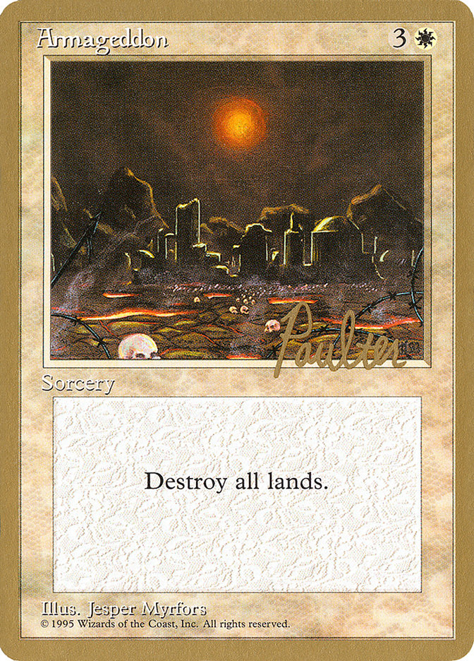 Armageddon (Preston Poulter) [Pro Tour Collector Set] | Good Games North