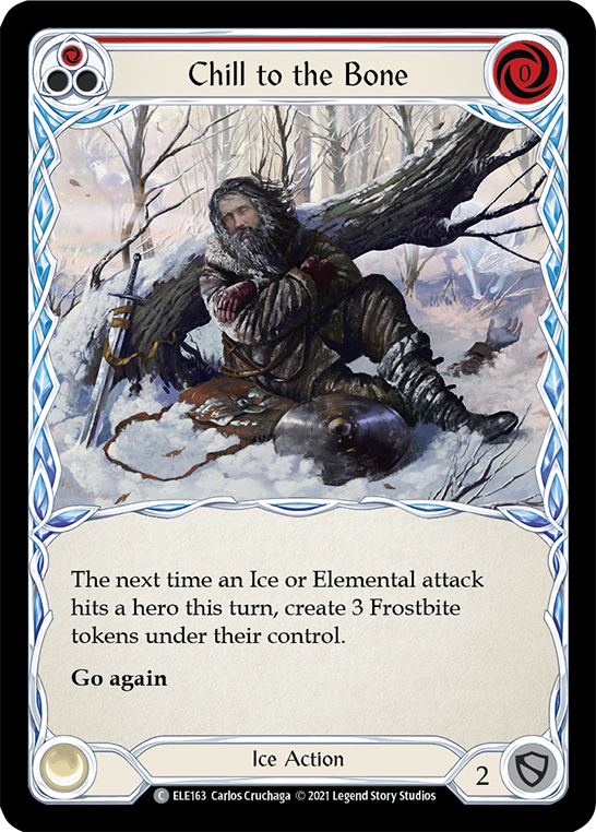 Chill to the Bone (Red) [ELE163] (Tales of Aria)  1st Edition Rainbow Foil | Good Games North