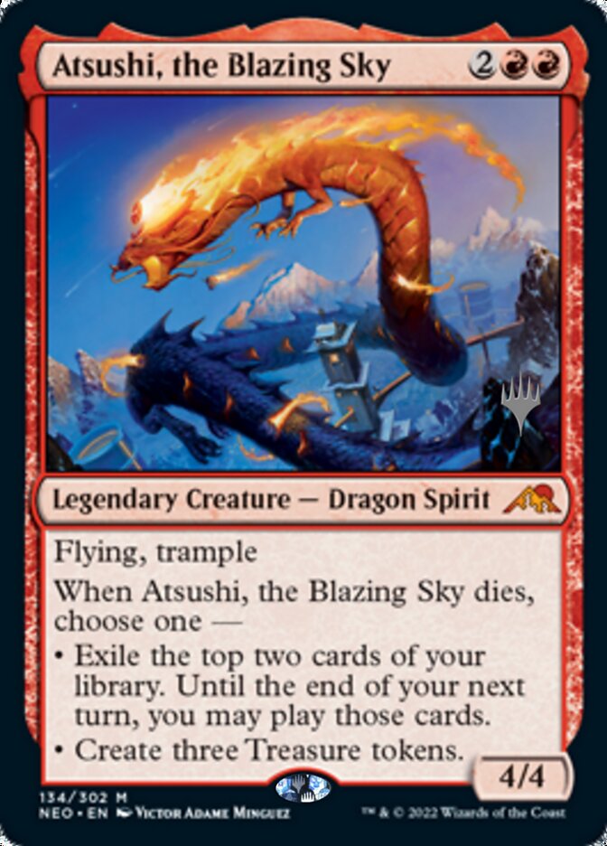 Atsushi, the Blazing Sky (Promo Pack) [Kamigawa: Neon Dynasty Promos] | Good Games North