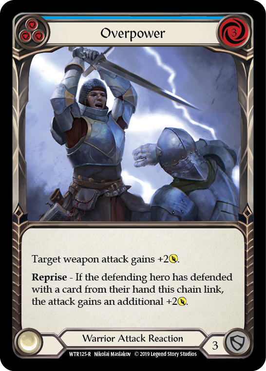 Overpower (Blue) [WTR125-R] Alpha Print Rainbow Foil | Good Games North
