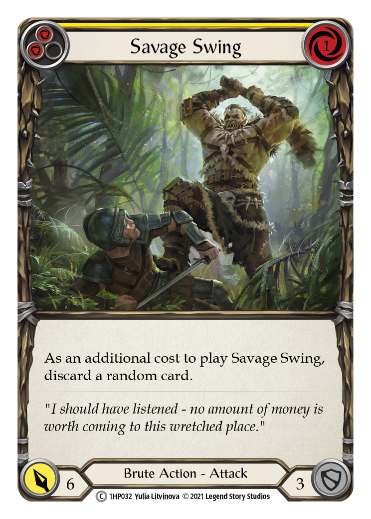 Savage Swing (Yellow) [1HP032] | Good Games North