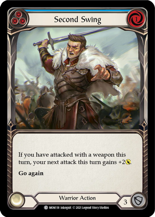 Second Swing (Blue) [MON118-RF] 1st Edition Rainbow Foil | Good Games North
