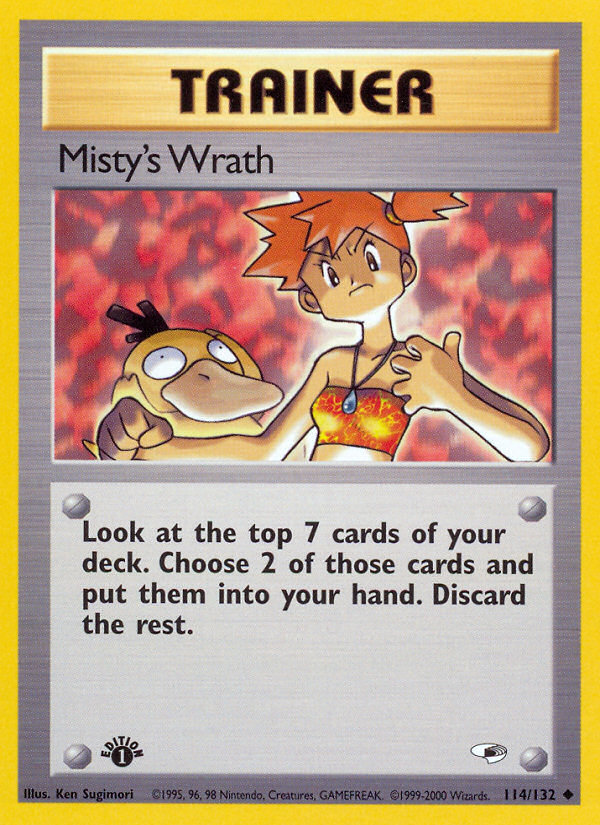 Misty's Wrath (114/132) [Gym Heroes 1st Edition] | Good Games North