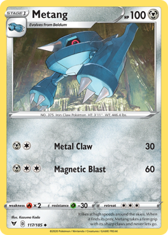 Metang (117/185) [Sword & Shield: Vivid Voltage] | Good Games North