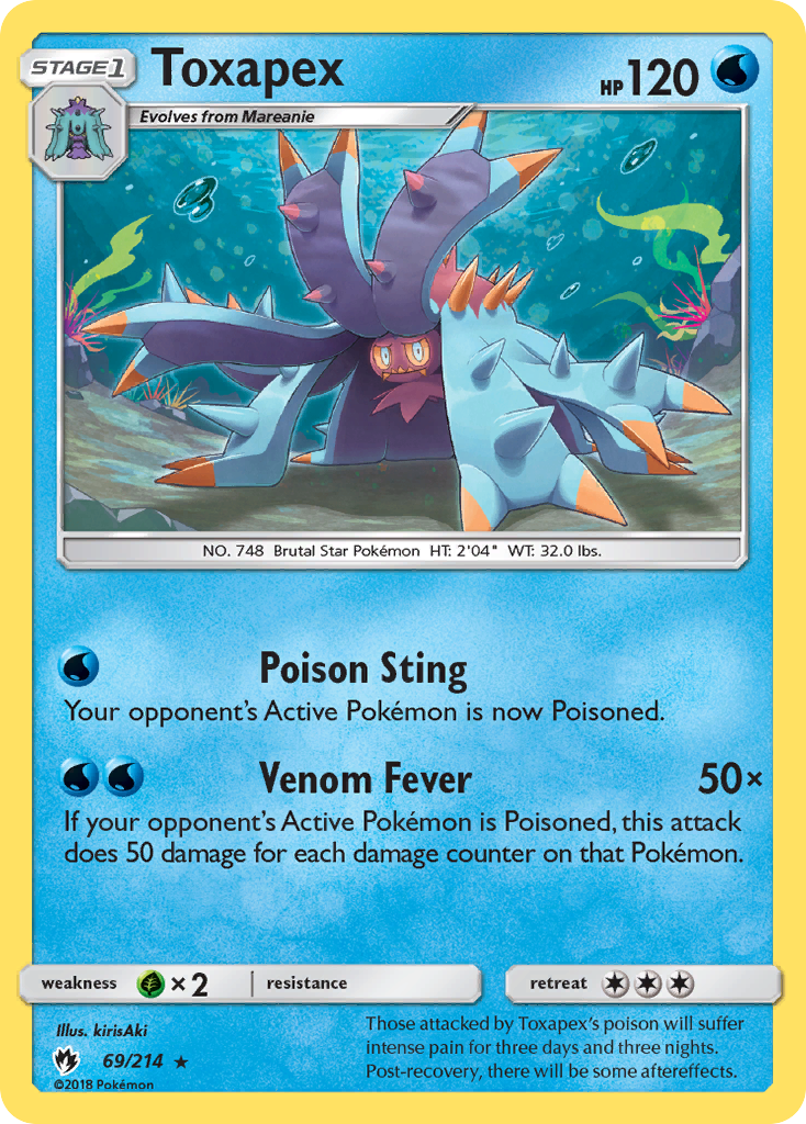 Toxapex (69/214) [Sun & Moon: Lost Thunder] | Good Games North