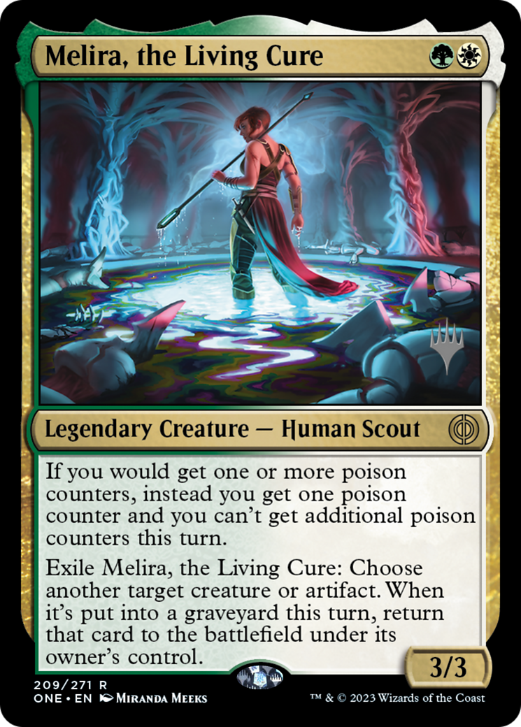 Melira, the Living Cure (Promo Pack) [Phyrexia: All Will Be One Promos] | Good Games North