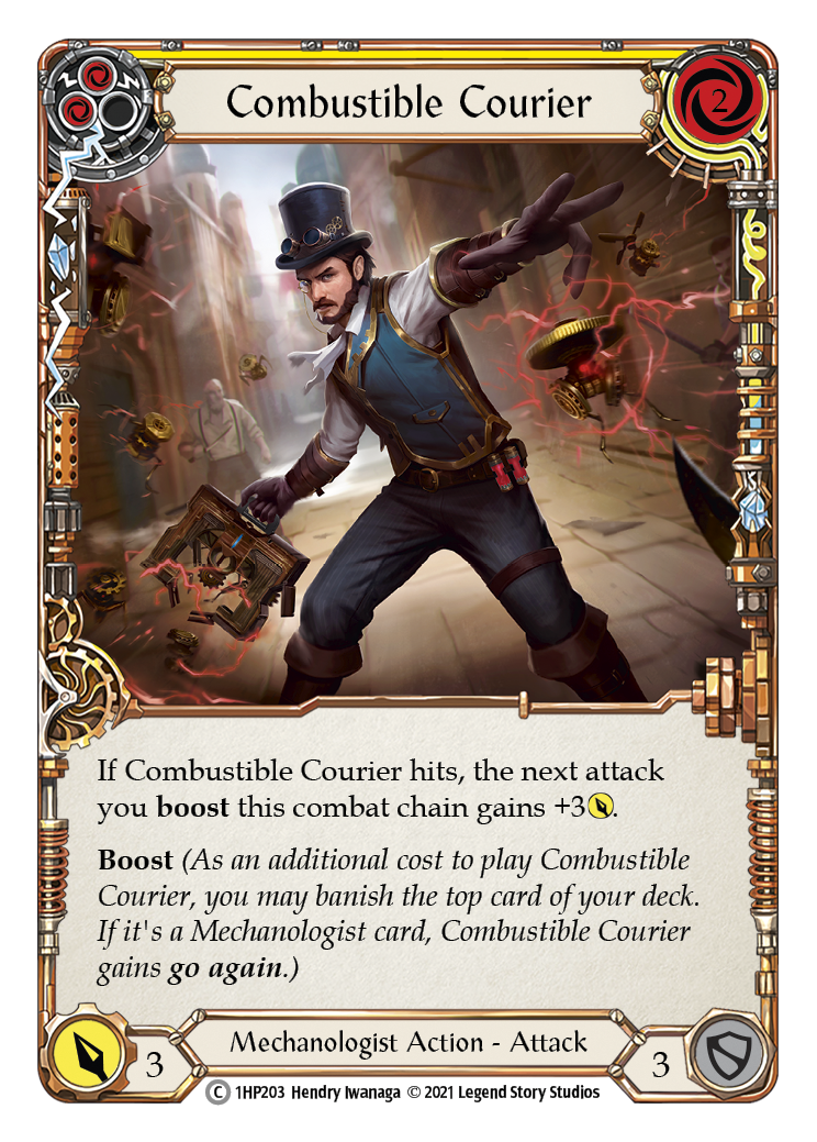 Combustible Courier (Yellow) [1HP203] | Good Games North