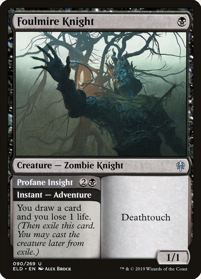 Foulmire Knight // Profane Insight [Throne of Eldraine] | Good Games North