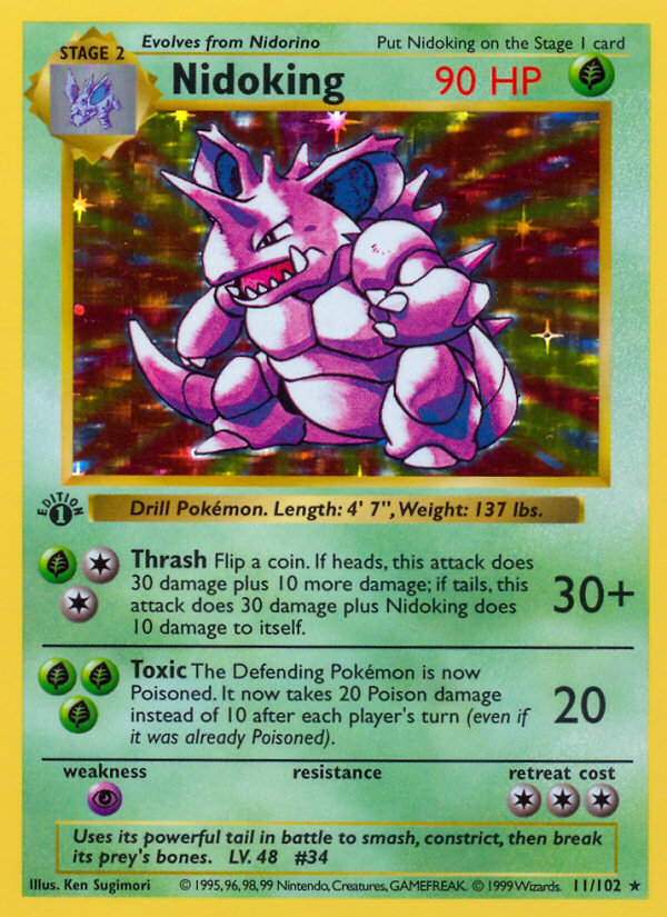 Nidoking (11/102) (Shadowless) [Base Set 1st Edition] | Good Games North