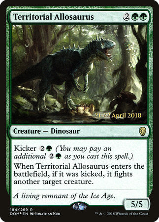 Territorial Allosaurus [Dominaria Promos] | Good Games North