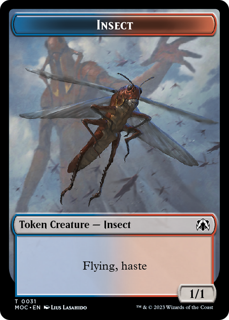 Soldier // Insect Double-Sided Token [March of the Machine Commander Tokens] | Good Games North