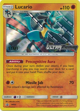 Lucario (SM95) (Staff Prerelease Promo) [Sun & Moon: Black Star Promos] | Good Games North