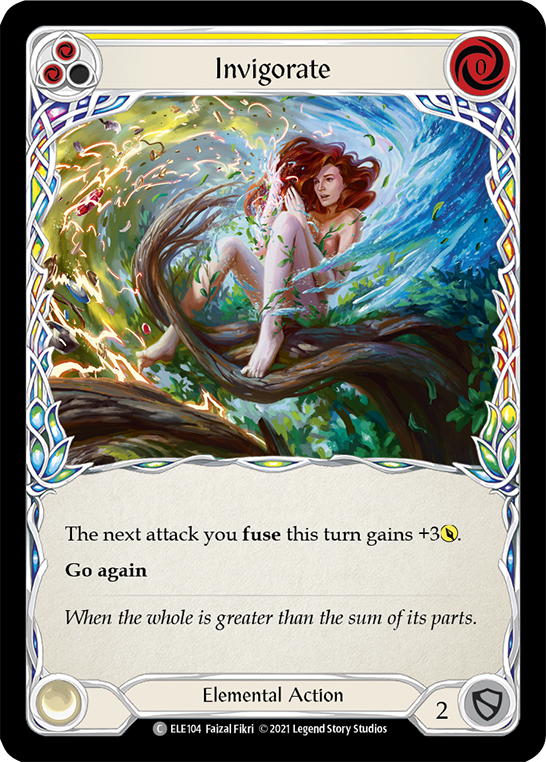 Invigorate (Yellow) [ELE104] (Tales of Aria)  1st Edition Normal | Good Games North