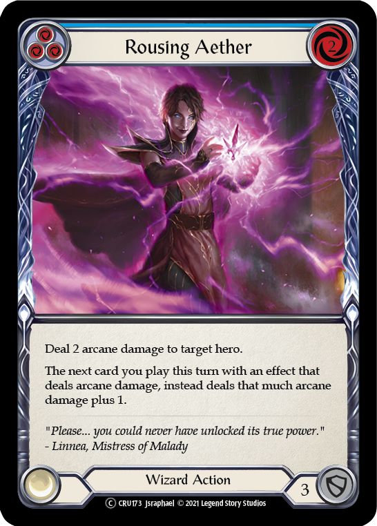Rousing Aether (Blue) [U-CRU173-RF] Unlimited Rainbow Foil | Good Games North