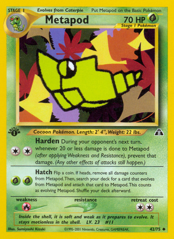 Metapod (42/75) [Neo Discovery 1st Edition] | Good Games North