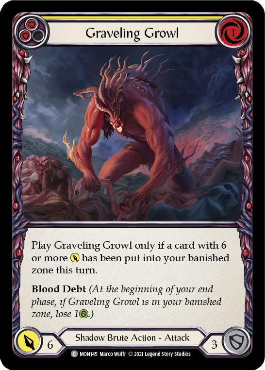 Graveling Growl (Yellow) [MON145-RF] 1st Edition Rainbow Foil | Good Games North