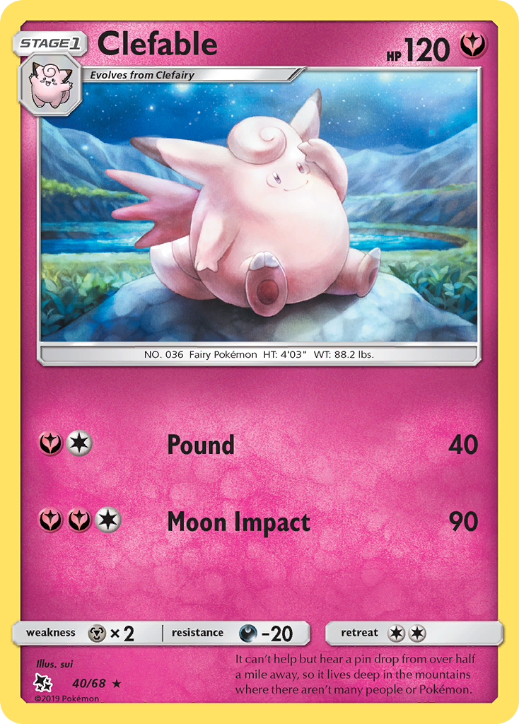 Clefable (40/68) [Sun & Moon: Hidden Fates] | Good Games North