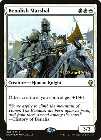 Benalish Marshal [Dominaria Promos] | Good Games North