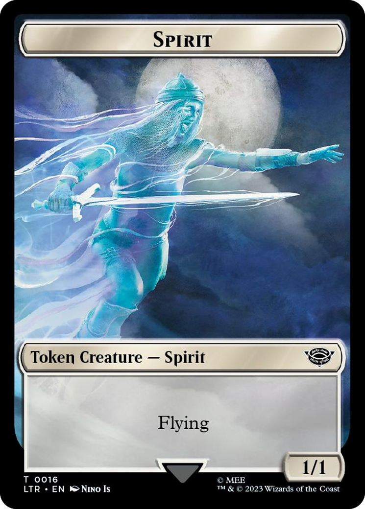 Spirit // Food (0023) Double-Sided Token (Surge Foil) [The Lord of the Rings: Tales of Middle-Earth Tokens] | Good Games North